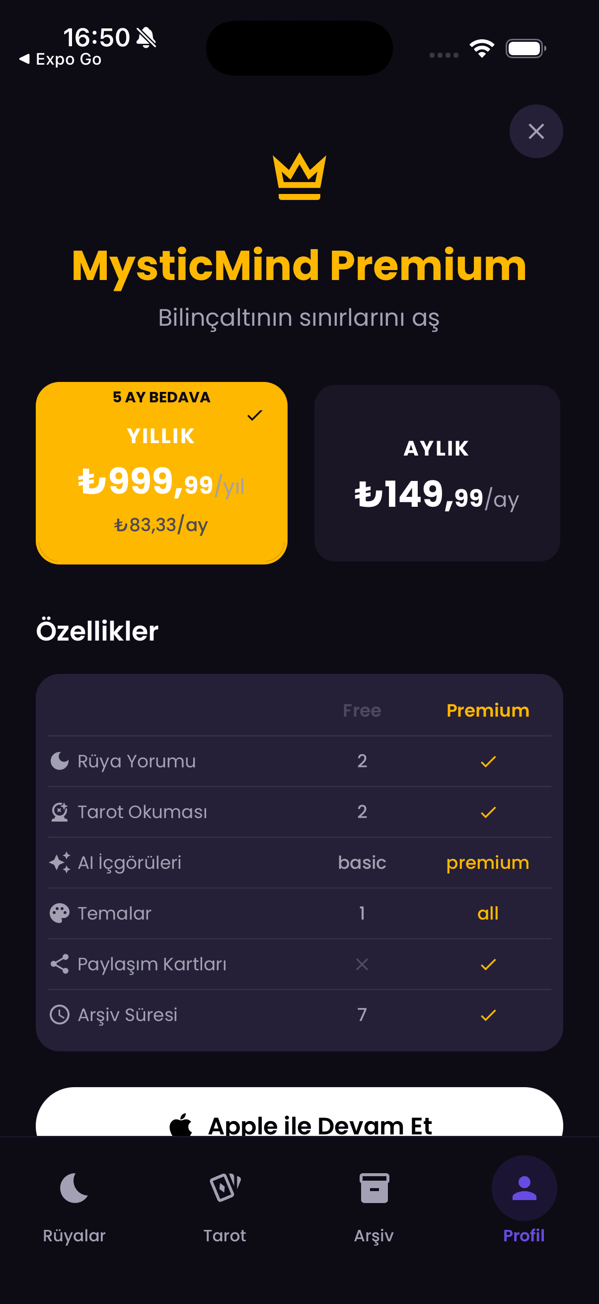 Premium Üyelik